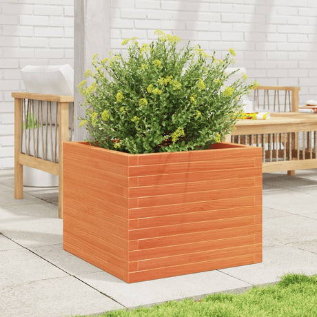 Vidaxx Pflanzgefäß 60x60x46 cm massives Kiefernholz, braun gewaschen