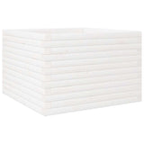 VidaXL Pflanzgefäß 70x70x46 cm massives Kiefernholz weiß