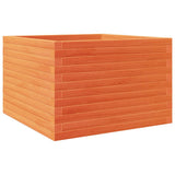 VidaXL Pflanzgefäß 70 x 70 x 46 cm, massives Kiefernholz, braun gewaschen