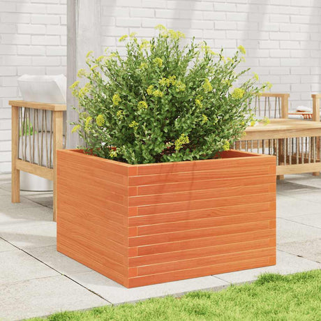 Vidaxx Pflanzgefäß 70x70x46 cm massives Kiefernholz, braun gewaschen