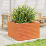 VidaXL Pflanzgefäß 70 x 70 x 46 cm, massives Kiefernholz, braun gewaschen