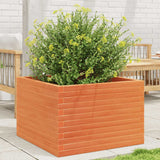 VidaXL Pflanzgefäß 70 x 70 x 46 cm, massives Kiefernholz, braun gewaschen