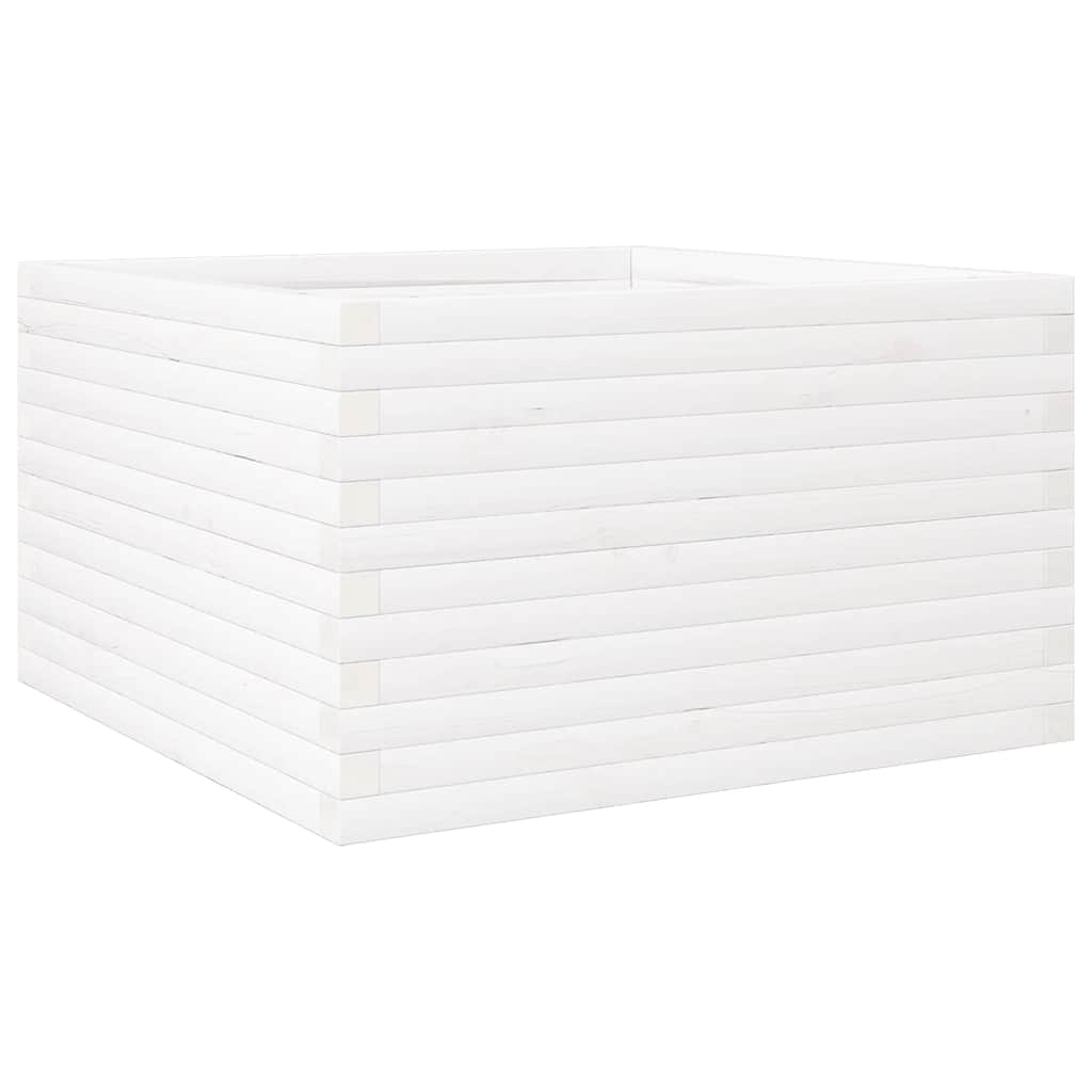 Vidaxx Pflanzgefäß 80x80x46 cm massives Kiefernholz weiß