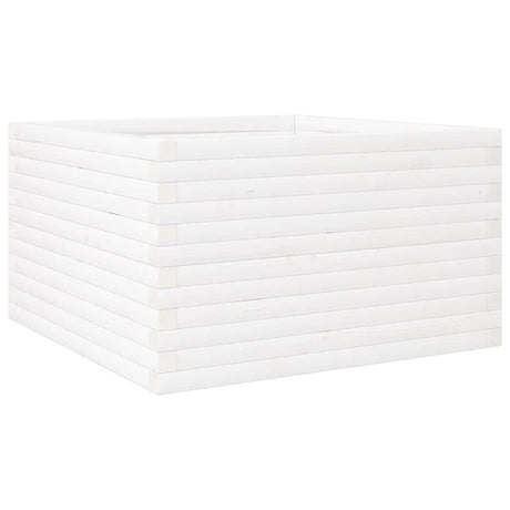 Vidaxx Pflanzgefäß 80x80x46 cm massives Kiefernholz weiß