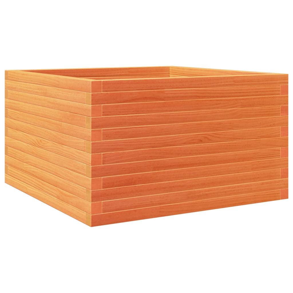 VidaXL Pflanzgefäß 80x80x46 cm massives Kiefernholz, braun gewaschen