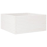 VidaXL Pflanzgefäß 100x100x46 cm massives Kiefernholz weiß