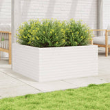 VidaXL Pflanzgefäß 100x100x46 cm massives Kiefernholz weiß
