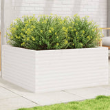 VidaXL Pflanzgefäß 100x100x46 cm massives Kiefernholz weiß