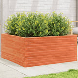 VidaXL Pflanzgefäß 100 x 100 x 46 cm, massives Kiefernholz, braun gewaschen