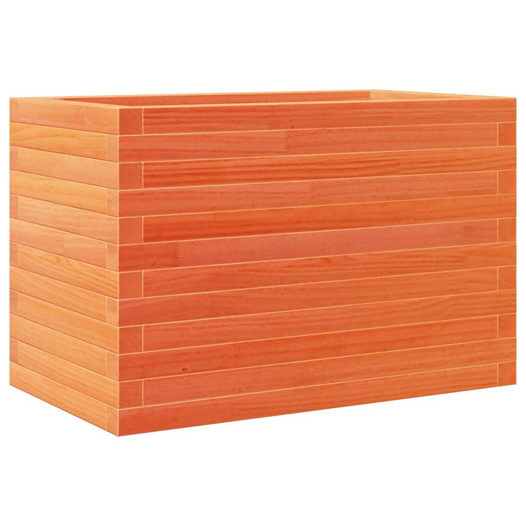 VidaXL Pflanzgefäß 70 x 40 x 46 cm, massives Kiefernholz, braun gewaschen