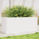 VidaXL Pflanzgefäß 110x40x46 cm massives Kiefernholz weiß