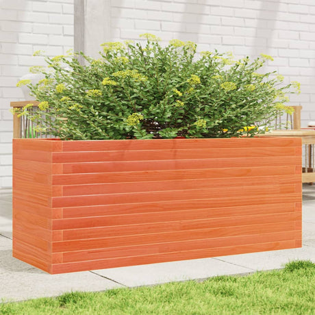 Vidaxx Pflanzgefäß 110x40x46 cm massives Kiefernholz, braun gewaschen
