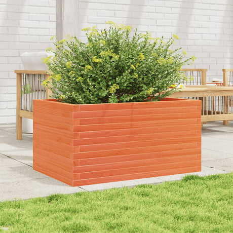 VidaXL Pflanzgefäß 90x60x46 cm massives Kiefernholz, braun gewaschen