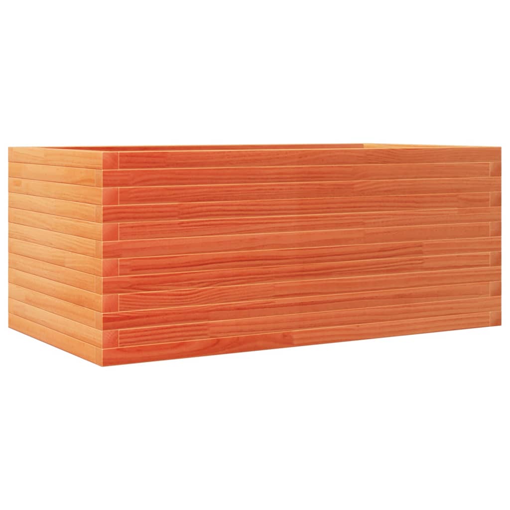VidaXL Pflanzgefäß 110 x 60 x 46 cm, massives Kiefernholz, braun gewaschen