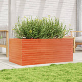 VidaXL Pflanzgefäß 110 x 60 x 46 cm, massives Kiefernholz, braun gewaschen