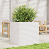 VidaXL Pflanzgefäß 70x70x68,5 cm massives Kiefernholz weiß