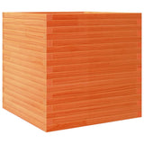 VidaXL Pflanzgefäß 70 x 70 x 68,5 cm, massives Kiefernholz, braun gewaschen