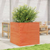 VidaXL Pflanzgefäß 70 x 70 x 68,5 cm, massives Kiefernholz, braun gewaschen