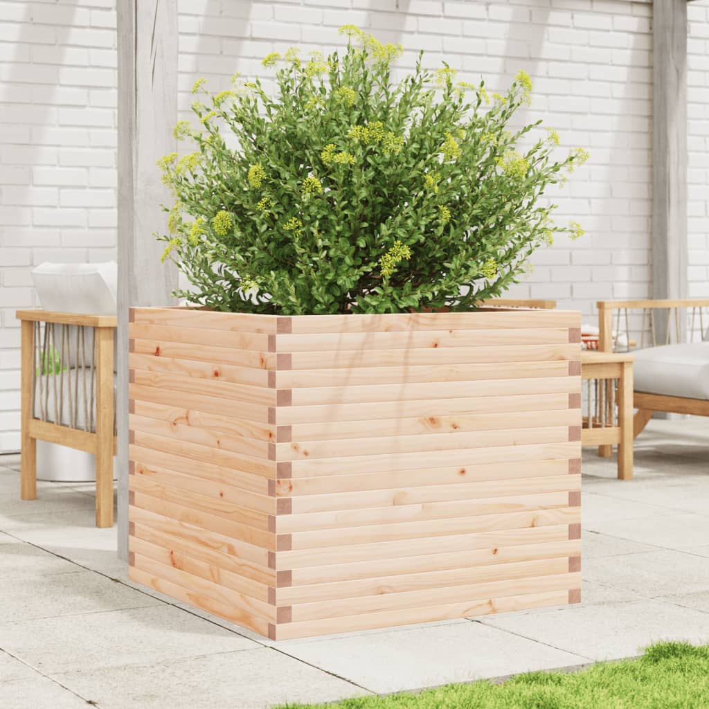 VidaXL Pflanzgefäß 80x80x68,5 cm aus massivem Kiefernholz