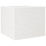 VidaXL Pflanzgefäß 80x80x68,5 cm massives Kiefernholz weiß