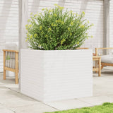 VidaXL Pflanzgefäß 80x80x68,5 cm massives Kiefernholz weiß