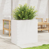 VidaXL Pflanzgefäß 70x40x68,5 cm massives Kiefernholz weiß