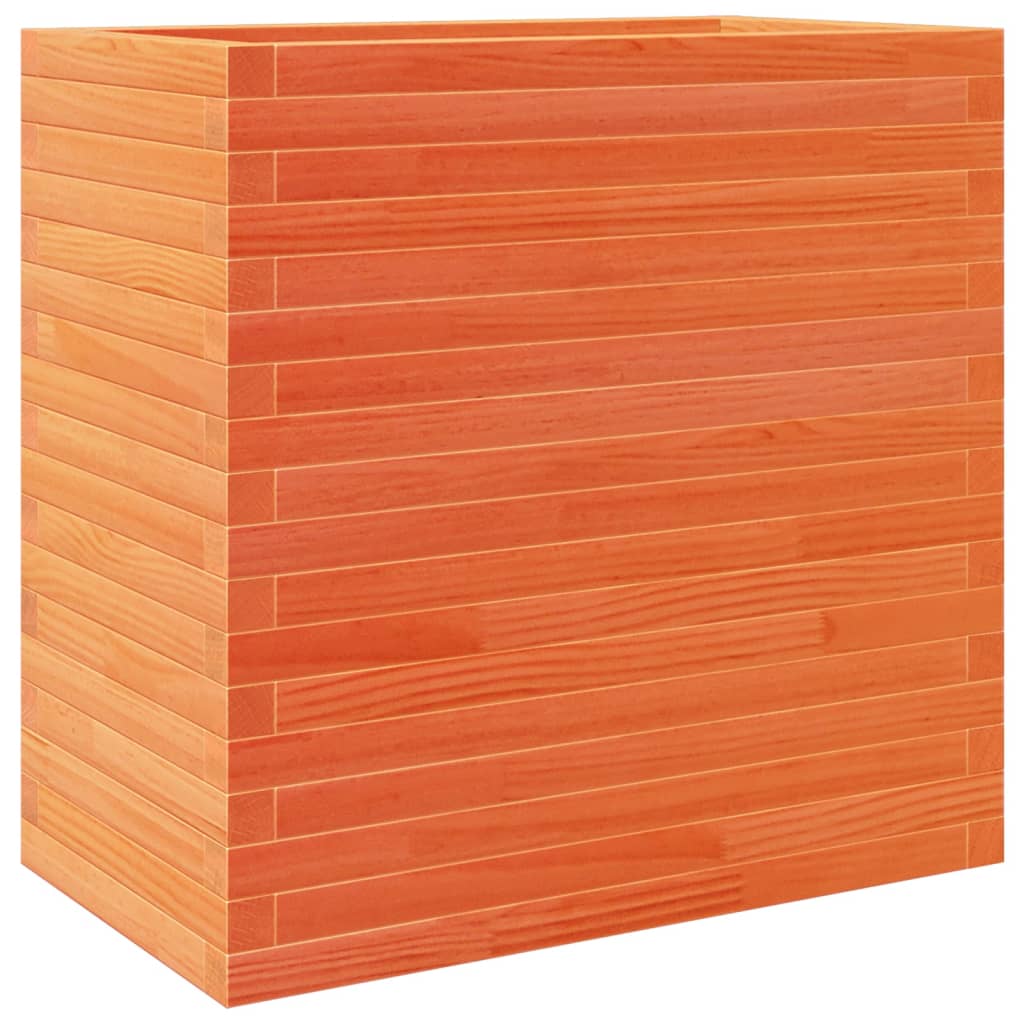 VidaXL Pflanzgefäß 70 x 40 x 68,5 cm, massives Kiefernholz, braun gewaschen