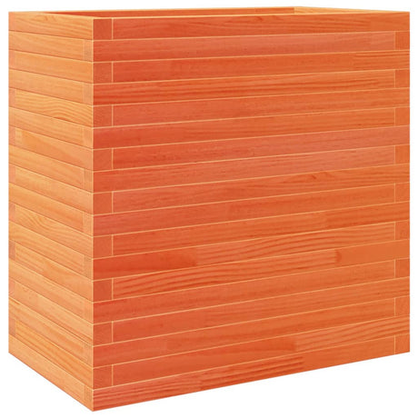 VidaXL Pflanzgefäß 70 x 40 x 68,5 cm, massives Kiefernholz, braun gewaschen