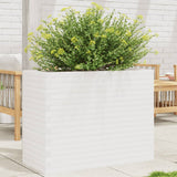 VidaXL Pflanzgefäß 90x40x68,5 cm massives Kiefernholz weiß