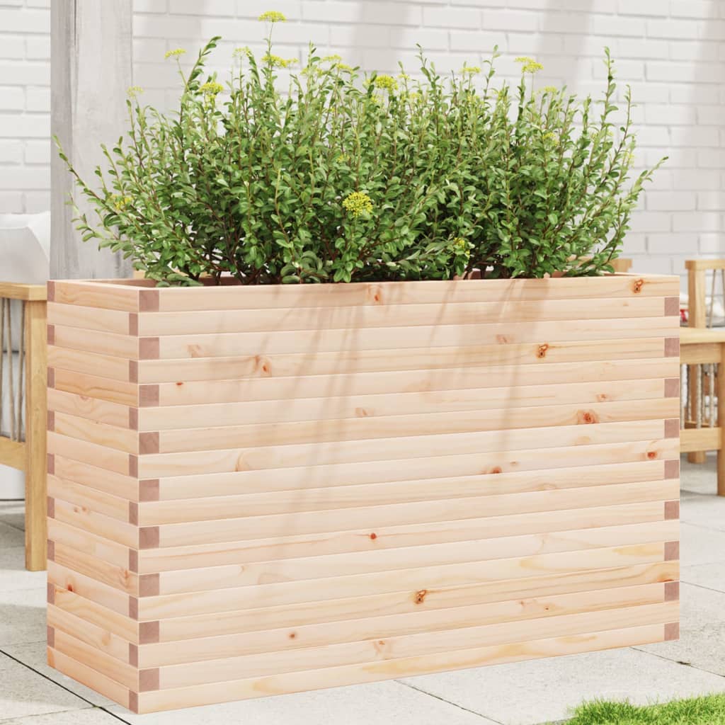VidaXL Pflanzgefäß 110x40x68,5 cm massives Kiefernholz