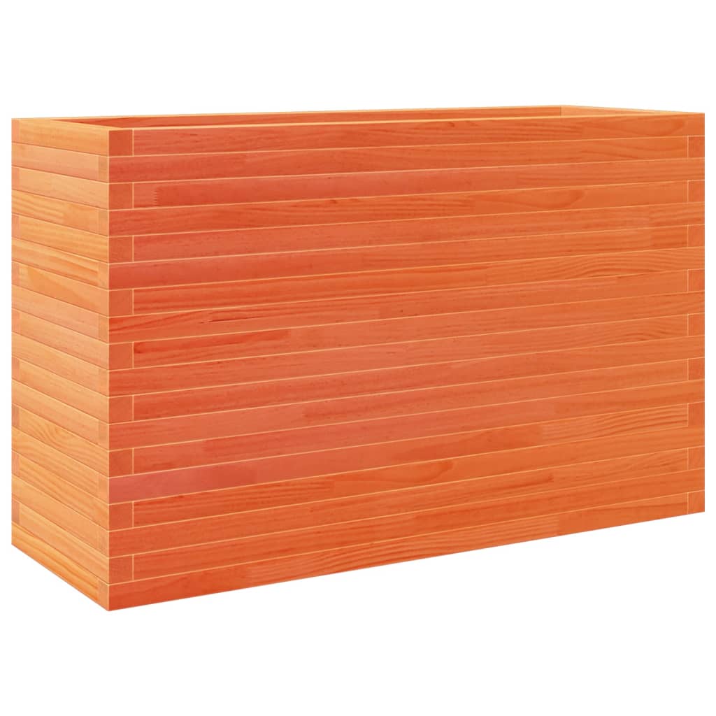 VidaXL Pflanzgefäß 110 x 40 x 68,5 cm, massives Kiefernholz, braun gewaschen