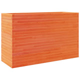 VidaXL Pflanzgefäß 110 x 40 x 68,5 cm, massives Kiefernholz, braun gewaschen