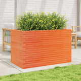 VidaXL Pflanzgefäß 110 x 60 x 68,5 cm, massives Kiefernholz, braun gewaschen