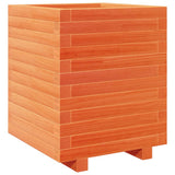 VidaXL Pflanzgefäß 40x40x49,5 cm massives Kiefernholz, braun gewaschen