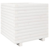Vidaxx Pflanzgefäß 50x50x49,5 cm massives Kiefernholz weiß