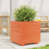VidaXL Pflanzgefäß 50x50x49,5 cm massives Kiefernholz, braun gewaschen