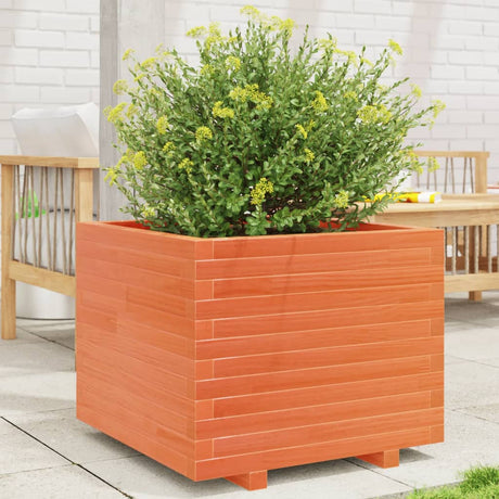 Vidaxx Pflanzgefäß 60x60x49,5 cm massives Kiefernholz, braun gewaschen