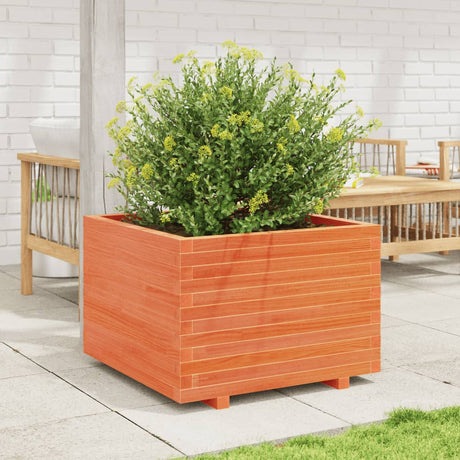 Vidaxx Pflanzgefäß 70x70x49,5 cm massives Kiefernholz, braun gewaschen