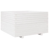 VidaXL Pflanzgefäß 80x80x49,5 cm massives Kiefernholz weiß