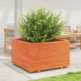 VidaXL Pflanzgefäß 80x80x49,5 cm massives Kiefernholz, braun gewaschen