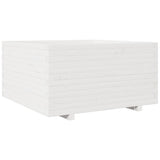 VidaXL Pflanzgefäß 90x90x49,5 cm massives Kiefernholz weiß