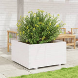VidaXL Pflanzgefäß 90x90x49,5 cm massives Kiefernholz weiß