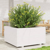 VidaXL Pflanzgefäß 90x90x49,5 cm massives Kiefernholz weiß