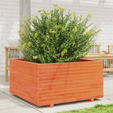 VidaXL Pflanzgefäß 90 x 90 x 49,5 cm, massives Kiefernholz, braun gewaschen
