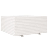 VidaXL Pflanzgefäß 100x100x49,5 cm massives Kiefernholz weiß