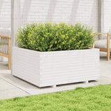 VidaXL Pflanzgefäß 100x100x49,5 cm massives Kiefernholz weiß
