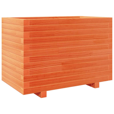 VidaXL Pflanzgefäß 70 x 40 x 49,5 cm, massives Kiefernholz, braun gewaschen