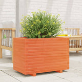 VidaXL Pflanzgefäß 70 x 40 x 49,5 cm, massives Kiefernholz, braun gewaschen