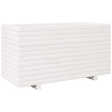 VidaXL Pflanzgefäß 90x40x49,5 cm massives Kiefernholz weiß