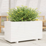 VidaXL Pflanzgefäß 90x40x49,5 cm massives Kiefernholz weiß